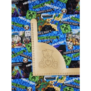 Singiel jersey cyfrowy z elastanem - MINECRAFT NIEBIESKI CREEPER