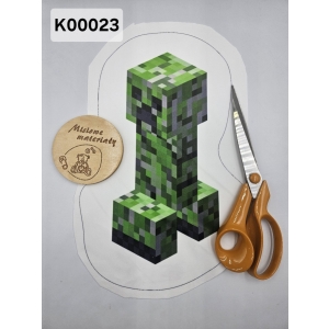 Panel KSZTAŁTKA velvet - MINECRAFT CREEPER K00023