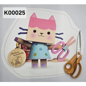 Panel KSZTAŁTKA velvet -KOCI DOMEK GABI TEKTURZATKO K00025