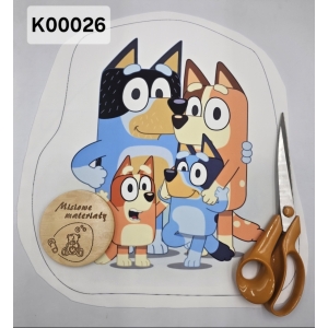 Panel KSZTAŁTKA velvet - BLUEY Z RODZINĄ K00026