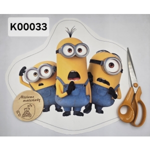 Panel KSZTAŁTKA velvet - MINIONKI K00033