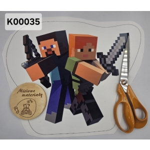Panel KSZTAŁTKA velvet - MINECRAFT CHŁOPAKI  K00035