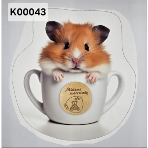 Panel KSZTAŁTKA velvet - CHOMIK W KUBKU K00043