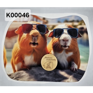 Panel KSZTAŁTKA velvet - ŚWINKI MORSKIE K00046