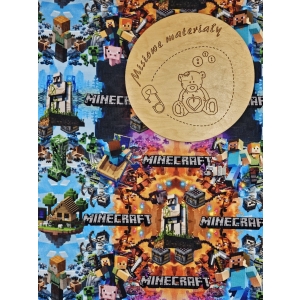 Singiel jersey z elastanem - MINECRAFT KOLEJNY POZIOM KOLOROWY