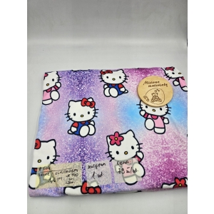 Welur drukowany elastyczny - HELLO KITTY 1.6M  #604