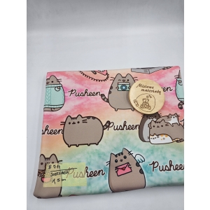 #714 Softshell drukowany - PUSHEEN KOLOROWY 1,5M