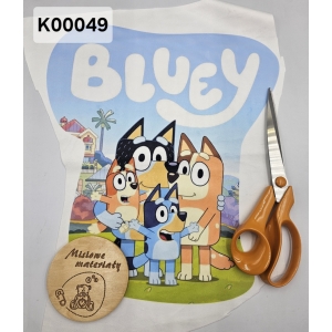 Panel KSZTAŁTKA velvet - BLUEY KOLOROWY K00049