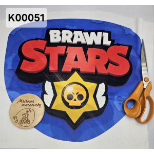 Panel KSZTAŁTKA velvet - BRAWL STARS NIEBIESKI K00051