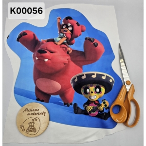 Panel KSZTAŁTKA velvet - BRAWL STARS CZERWONY MIS  K00056