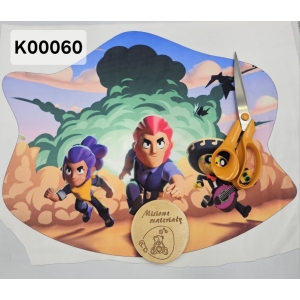 Panel KSZTAŁTKA velvet - BRAWL STARS GOTOWI DO GRY  K00060
