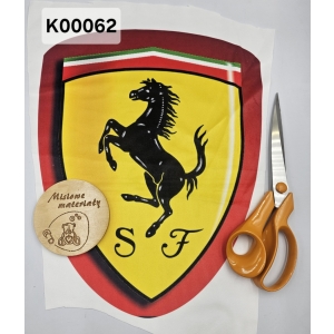 Panel KSZTAŁTKA velvet - LOGO MARKI AUT FERRARI K00062