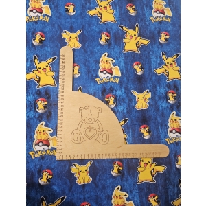 Dresowka pętelka nadruk cyfrowy - POKEMON PIKACHU NA JEANSIE