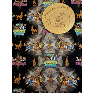 Dresówka pętelka nadruk cyfrowy - SCOOBY-DOO NA GRAFICIE