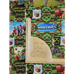 Dresowka pętelka nadruk cyfrowy- MINECRAFT FILMOWY AKTORZY