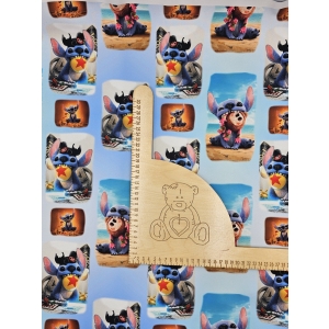 Dresówka pętelka nadruk cyfrowy - STITCH FILMOWY