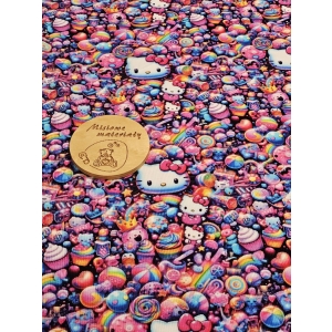 Ściągacz prążek drukowany - HELLO KITTY KITTY CUKIERKI