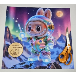 DOSTĘPNE Panel VELVET 45CMX45CM - LABUBU ASTRONAUTA   B0043