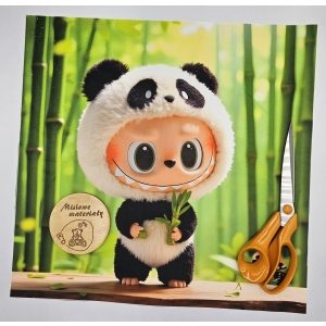 DOSTĘPNE Panel VELVET 45CMX45CM - LABUBU PANDA B0045