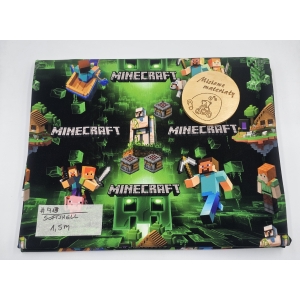 #713 Softshell drukowany - MINECRAFT - KOLEJNY POZIOM ZIELONY NEON 1,5M
