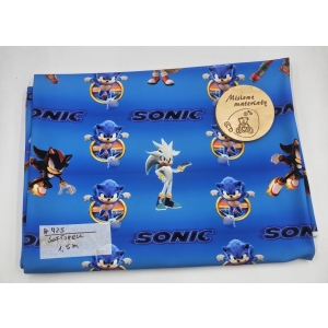 #725 Softshell drukowany - SONIC NIEBIESKIE KÓŁKA  1,5M