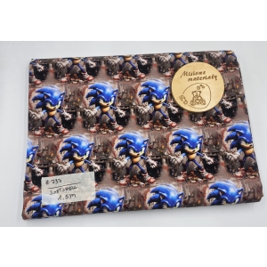 #733 Softshell drukowany - SONIC SZARY 1,5M