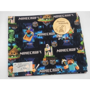 #755 Softshell drukowany - MINECRAFT KOLEJNY POZIOM GRANATOWY 1,5M