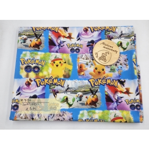 #794 Softshell drukowany- POKÉMON - PIKACHU NA NIEBIESKIM-KOLOROWY  1.5M