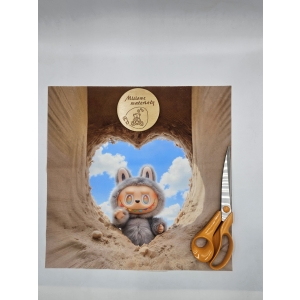 DOSTEPNE Panel VELVET 40CMx40CM - LABUBU NA PLAŻY