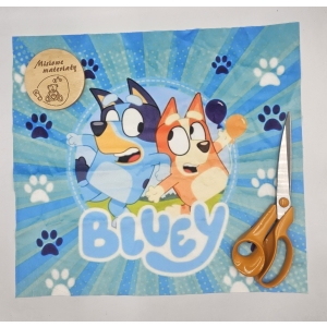 DOSTĘPNE Panel VELVET 45CMX45CM - BLUEY NA NIEBIESKIM B0023