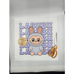 DOSTĘPNE Panel VELVET 45CMX45CM - LABUBU SZARY  B0049