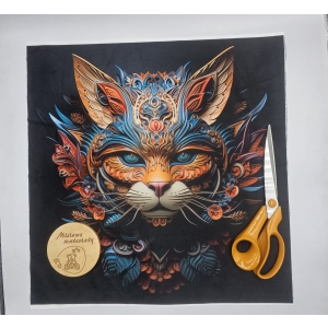 DOSTĘPNE Panel VELVET 45CMX45CM - KOT MALOWANY P1283