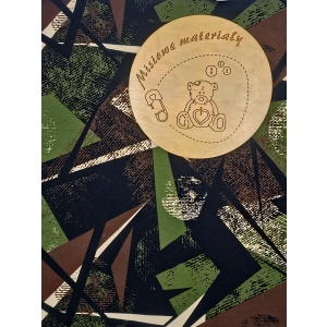 Dresówka pętelka nadruk cyfrowy - MORO GEOMETRYCZNE