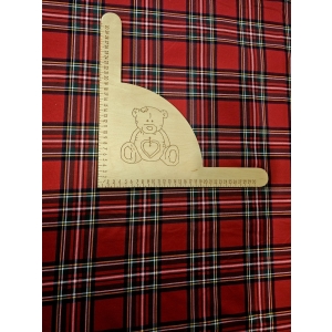 Dresówka pętelka nadruk cyfrowy - KRATKA CZERWONA