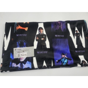 Welur drukowany elastyczny - WEDNESDAY 0.92M  #610