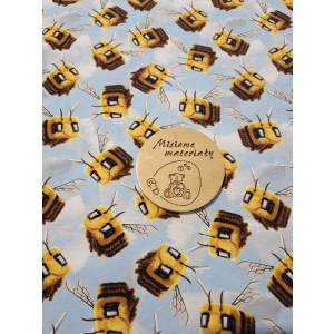 Singiel jersey cyfrowy z elastanem- MINECRAFT FILM PSZCZÓŁKI