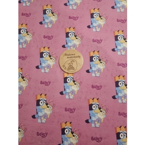 Dresówka pętelka nadruk cyfrowy - BLUEY KSIĘŻNICZKA