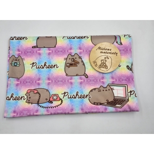 Welur soft drukowany elastycznym - PUSHEEN FIOLETOWY OMBRE 1M #623