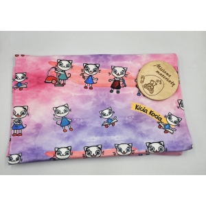 Welur soft  drukowany elastyczny - KICIA KOCIA 0,44M #620