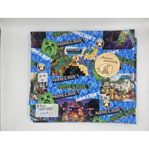 #720 Softshell drukowany - MINECRAFT  NIEBIESKI CREEPER1,5M