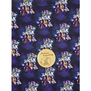 Dresówka pętelka nadruk cyfrowy - KPOP DEMON HUNTERS GWIAZDY