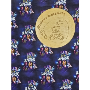 Dresówka pętelka nadruk cyfrowy - KPOP DEMON HUNTERS GWIAZDY