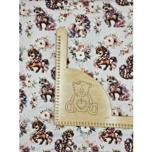 Dresówka pętelka nadruk cyfrowy - JEDNOROŻCE Z KWIATAMI