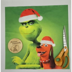 DOSTEPNE Panel VELVET 40CMx40CM - GRINCH Z PIESKIEM