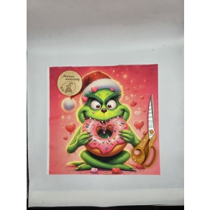 DOSTEPNE Panel VELVET 40CMx40CM - GRINCH Z PACZKIEM