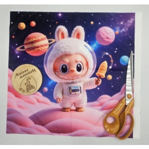 DOSTEPNE Panel VELVET 40CMx40CM - LABUBU KOSMOS Z LODEM