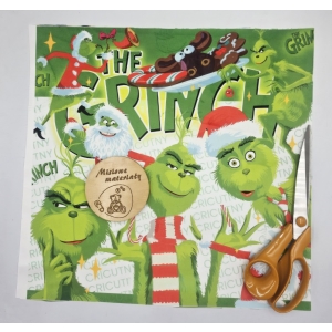 DOSTEPNE Panel VELVET 40CMx40CM - GRINCH WIELE TWARZY