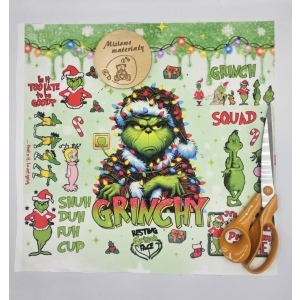 DOSTEPNE Panel VELVET 40CMx40CM - GRINCH FOCH