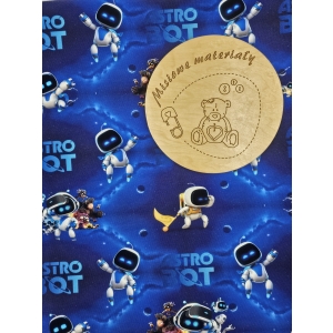 Dresowka pętelka nadruk cyfrowy- ASTRO BOT NIEBIESKI