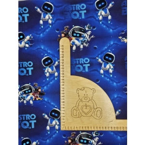 Dresowka pętelka nadruk cyfrowy- ASTRO BOT NIEBIESKI